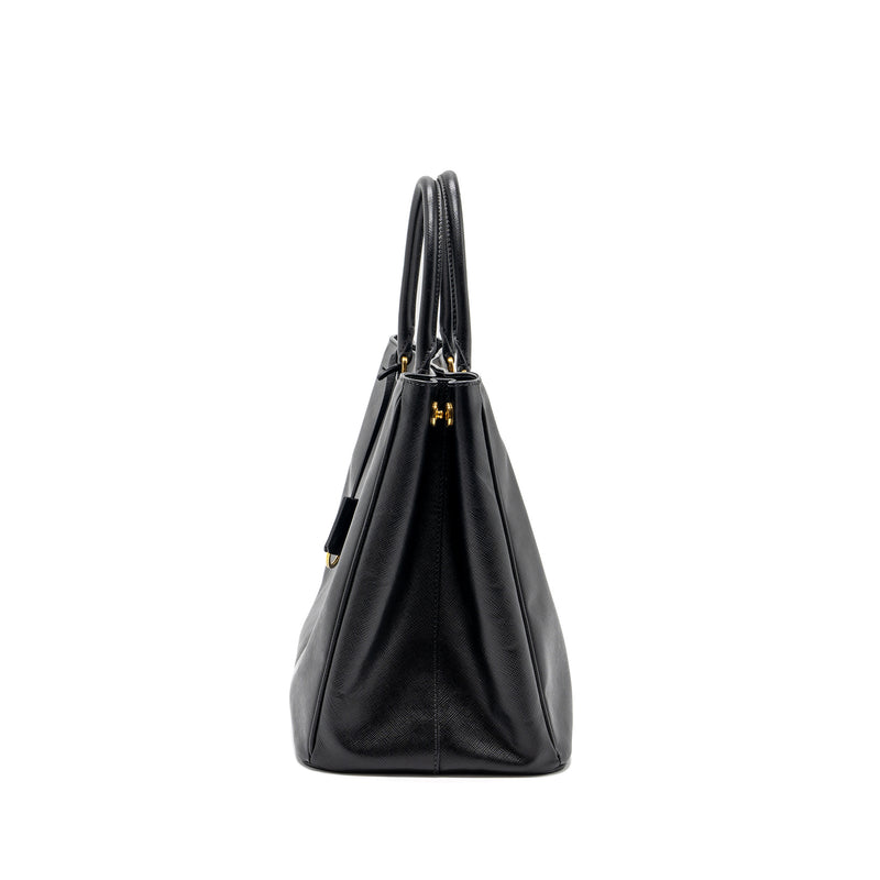 Prada Saffiano Tote Bag Calfskin Black GHW