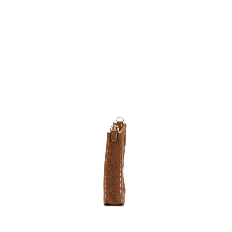 Hermes Mini Evelyne Clemence Gold/Cornaline-Blanc SHW Stamp Y
