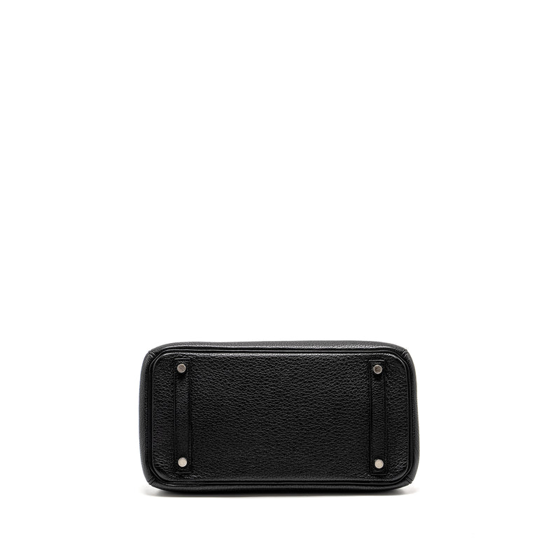 Hermes Birkin 30 Clemence Black SHW Stamp Square L