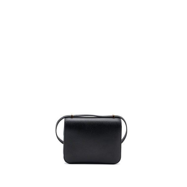 Hermes Mini Constance Epsom Black GHW Stamp U