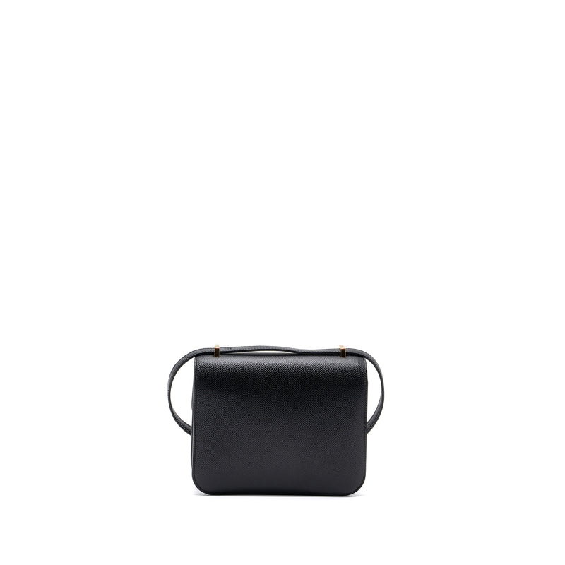 Hermes Mini Constance Epsom Black GHW Stamp U