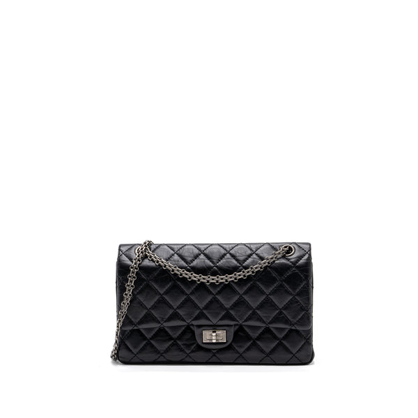 Chanel 2.55 226 Reissue Flap Bag Aged Calfskin Black Ruthenium Hardware