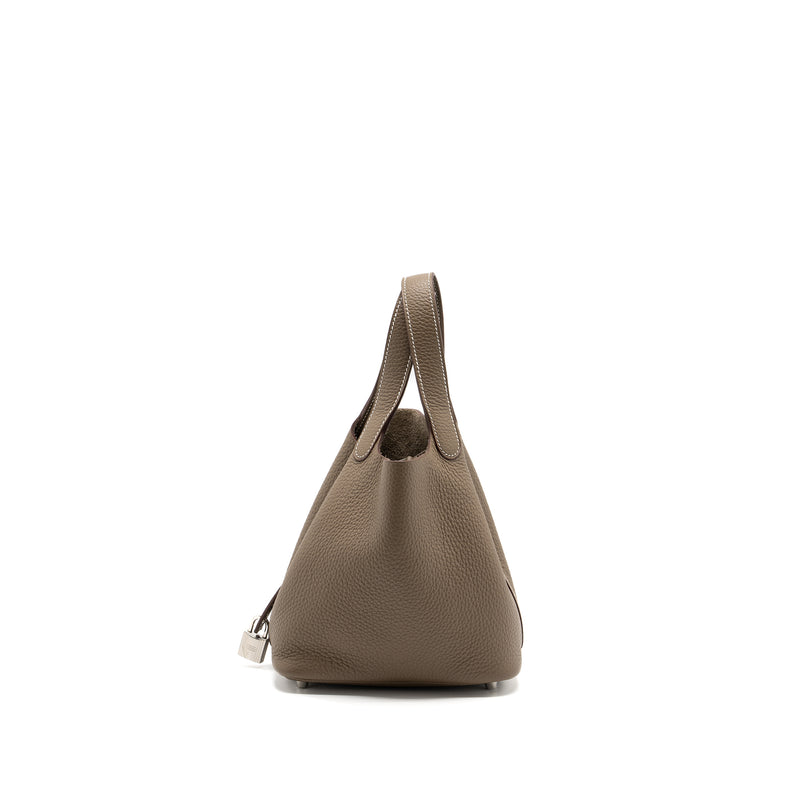 Hermes Picotin 18 Clemence Etoupe SHW Stamp U