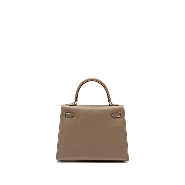 Hermes Kelly 25 Epsom Etoupe SHW Stamp W