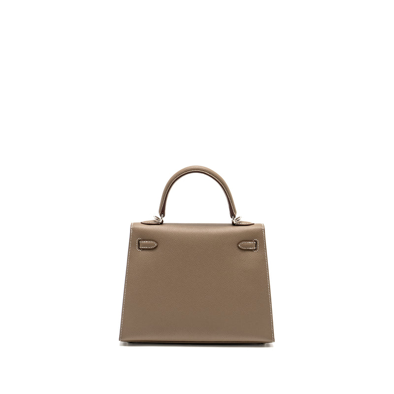 Hermes Kelly 25 Epsom Etoupe SHW Stamp W