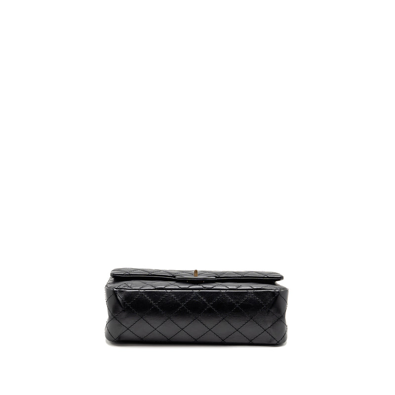 Chanel small 2.55 reissue flap bag Aged calfskin BLACK GHW