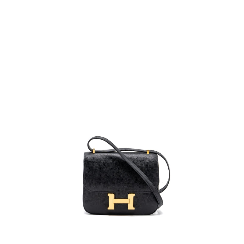 Hermes Mini Constance Epsom Black GHW Stamp U