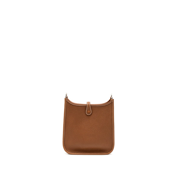Hermes Mini Evelyne Clemence Gold/Cornaline-Blanc SHW Stamp Y