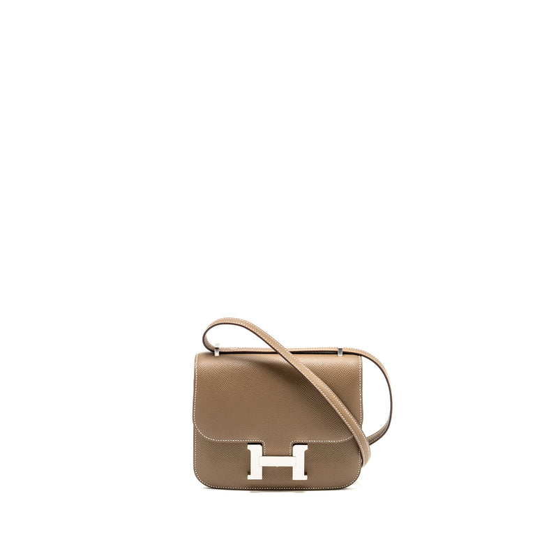 Hermes Mini Constance Epsom Etoupe SHW Stamp Z