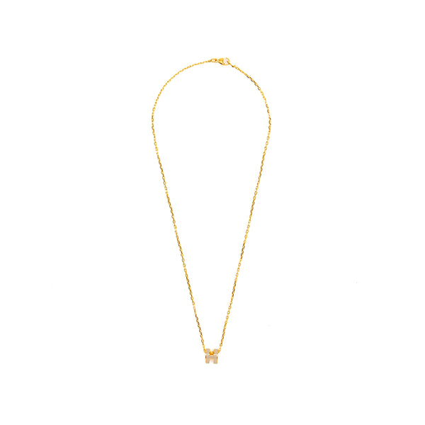 Hermes Mini Pop H Pendant Marron Glace GHW