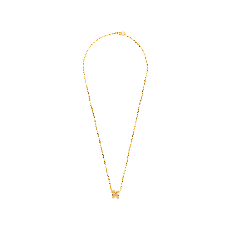 Hermes Mini Pop H Pendant Marron Glace GHW