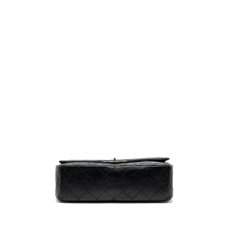 Chanel Maxi 2.55 reissue flap bag aged calfskin black GHW