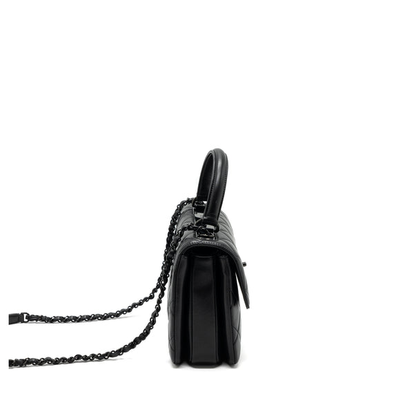 Chanel Small Trendy CC Flap Bag Lambskin So Black(microchip)