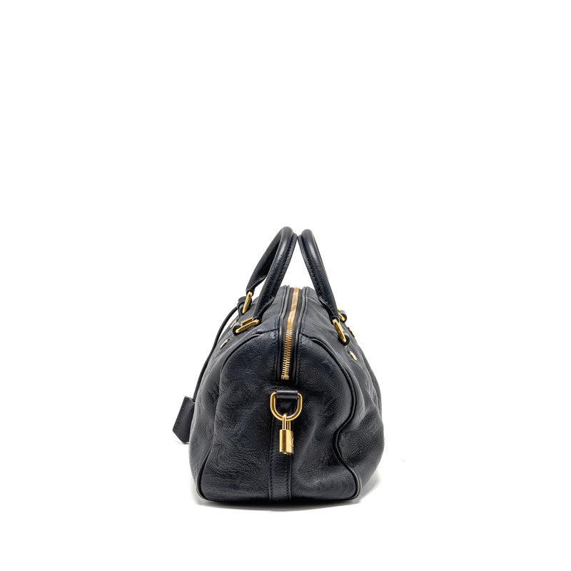Louis Vuitton Speedy Bandouliere 25 Monogram Empreinte Leather Navy GHW