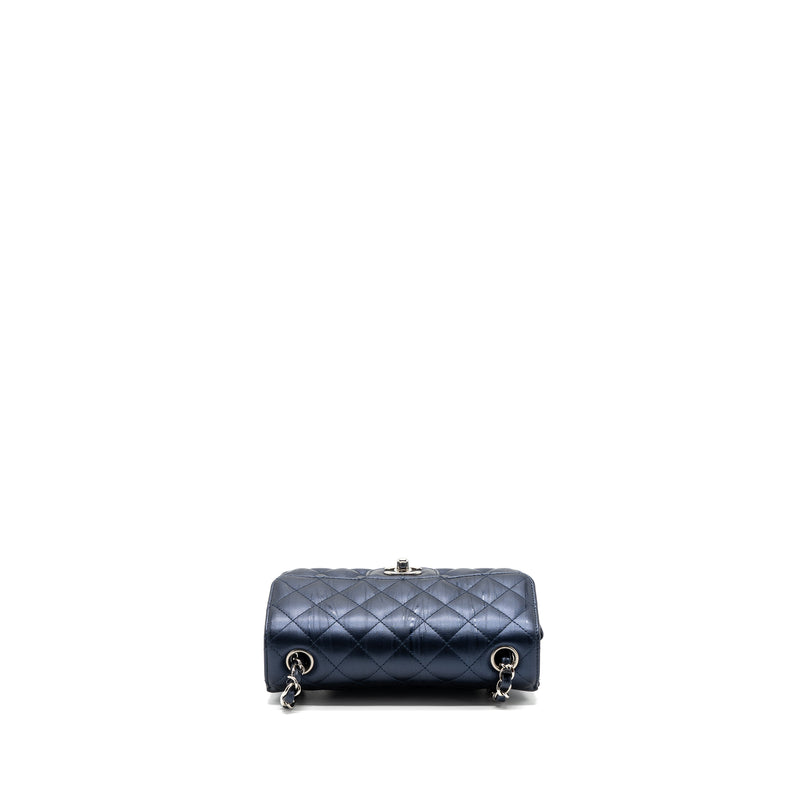 Chanel Top Handle Mini Rectangular Flap Bag Navy Lambskin Gold Hardwar –  Coco Approved Studio