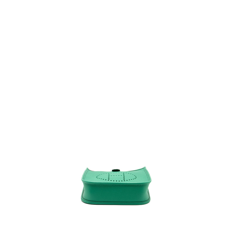 Hermes Mini Evelyne Taurillon Maurice vert jade SHW stamp U