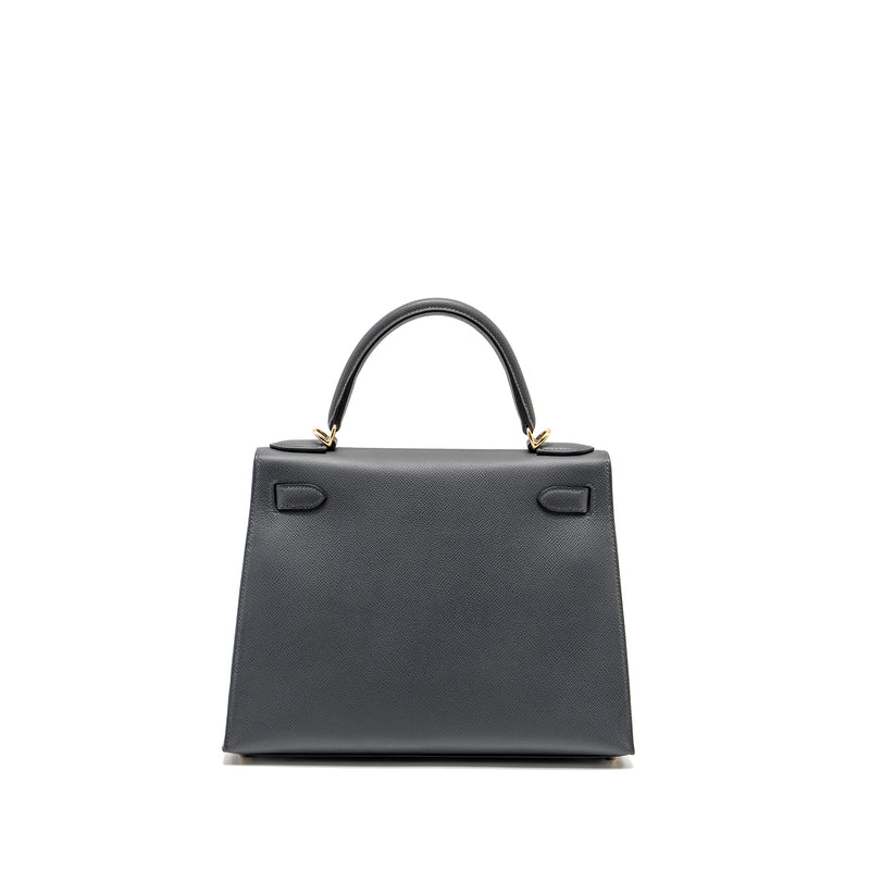 Hermes Kelly 28 epsom Gris Misty LGHW stamp W