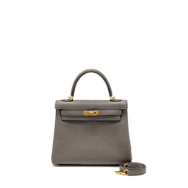 Hermes kelly 25 togo gris etain GHW stamp Z