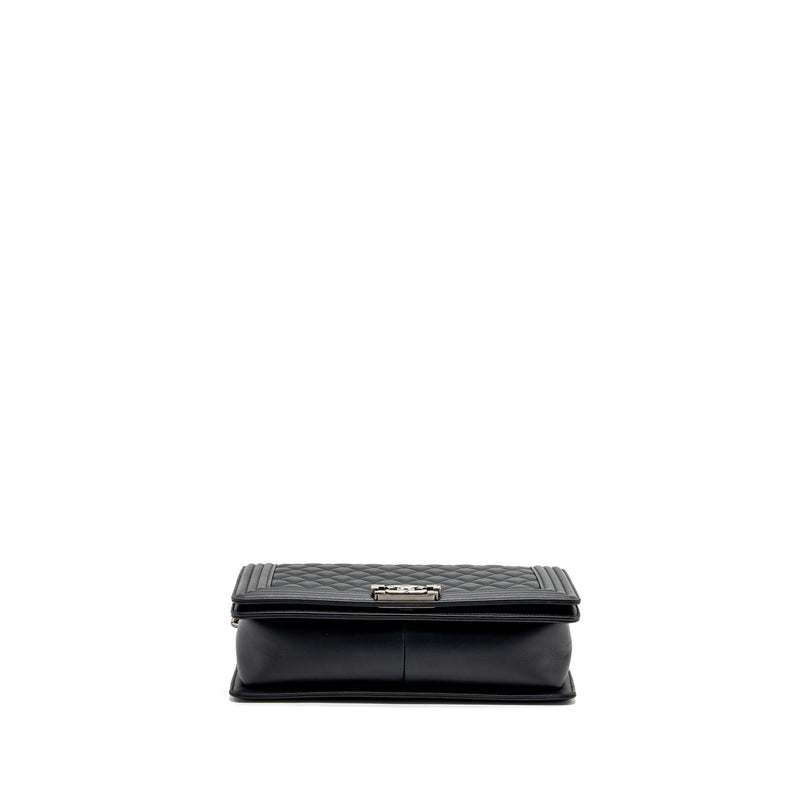 Chanel New Medium Boy Bag Smooth Calfskin Black Ruthenium Hardware