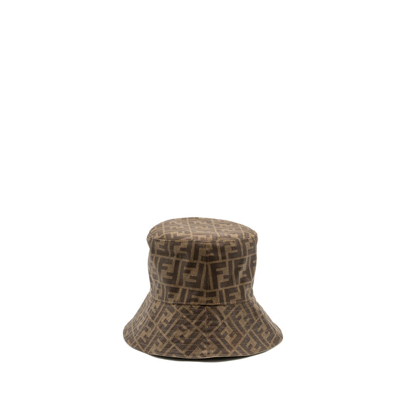Fendi size M bucket hat brown tech fabric