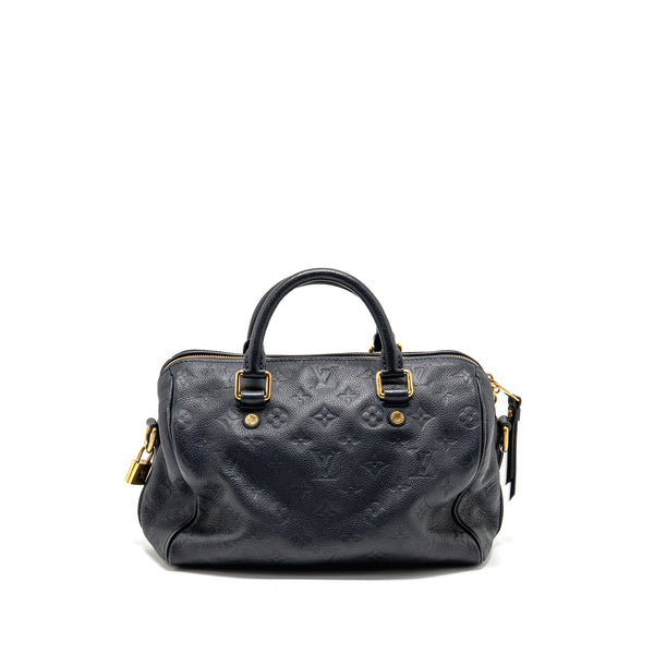 Louis Vuitton Speedy Bandouliere 25 Monogram Empreinte Leather Navy GHW
