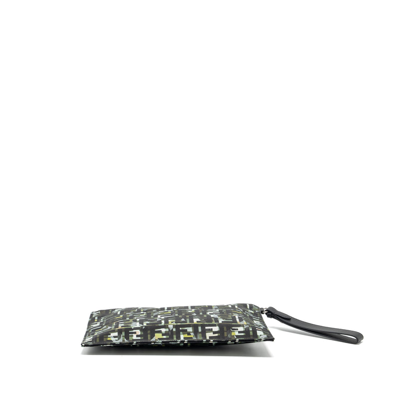 Fendi FF Camouflage Clutch Nylon/Leather Multicolour SHW