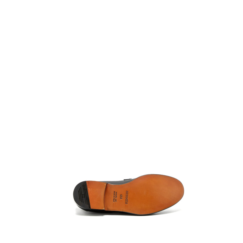 Hermes Size 42 Destin Loafer Calfskin So Black