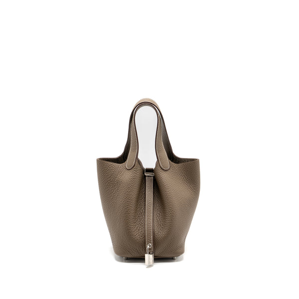 Hermes Picotin 18 Clemence Etoupe SHW Stamp U