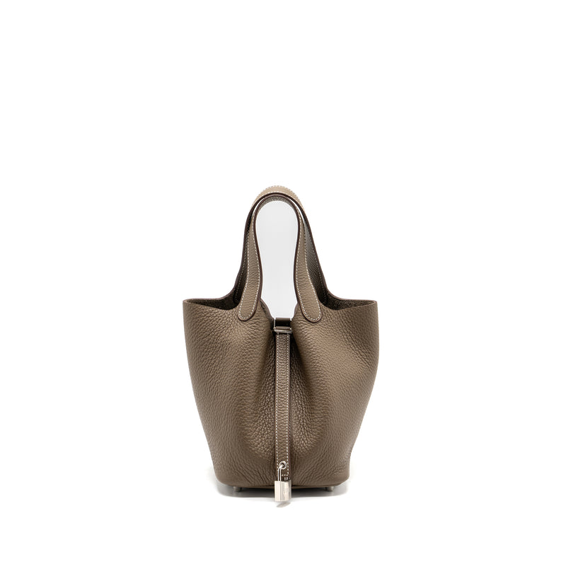Hermes Picotin 18 Clemence Etoupe SHW Stamp U