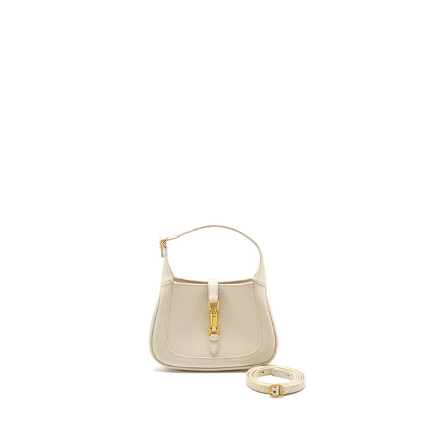 Gucci Jackie 1961 Mini Shoulder Bag Calfskin WHITE GHW