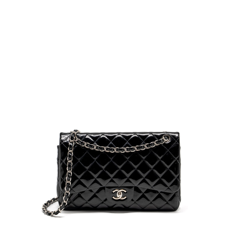 Chanel Jumbo Classic Double Flap Bag Patent Black SHW