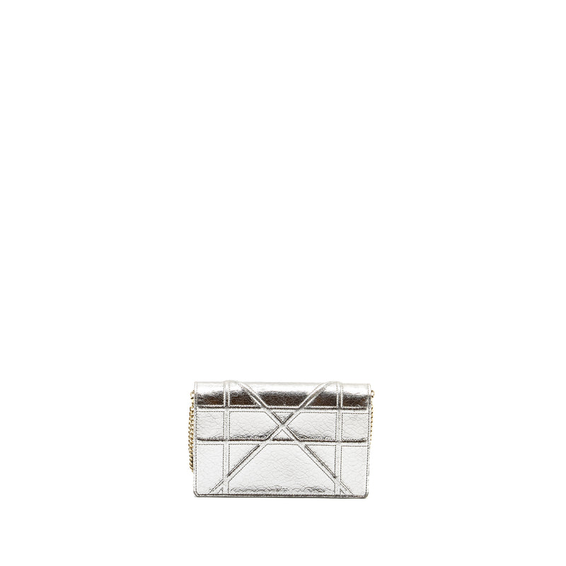 Dior Mini Diorama Bag Leather Metallic Silver LGHW