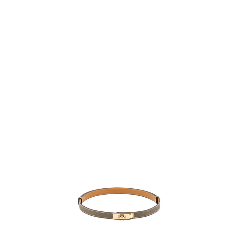 Hermes Kelly18 belt Epsom Etoupe RGHW Stamp B