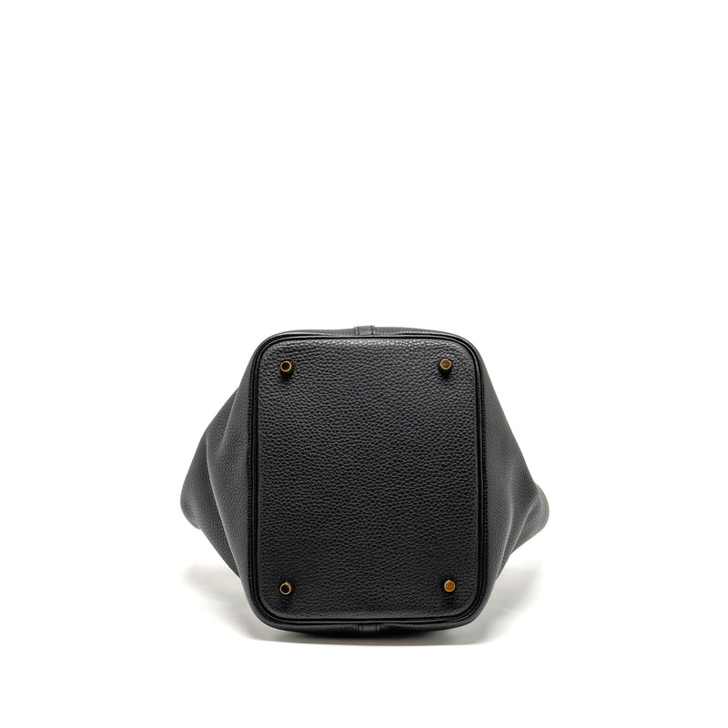 Hermes Picotin 22 Clemence Black GHW Stamp Z