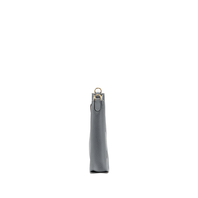 Hermes Mini Evelyne clemence gris pantin LGHW stamp K