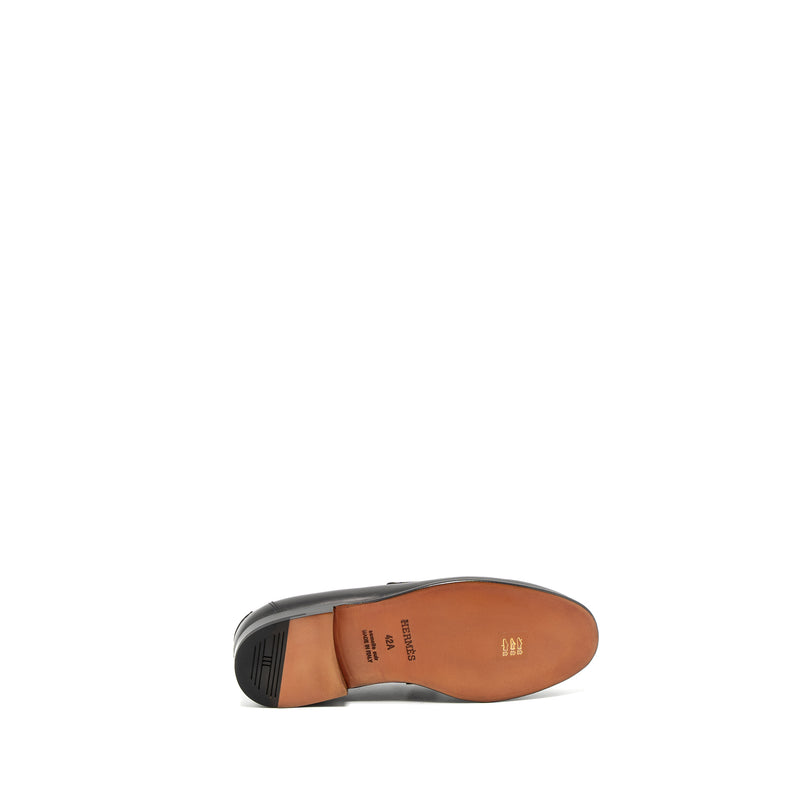 Hermes Size 42 Destin Loafer Calfskin So Black