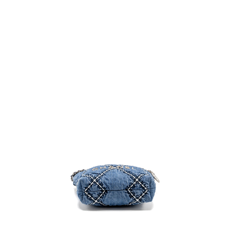 Chanel Mini 22 Denim Light Blue SHW (microchip)