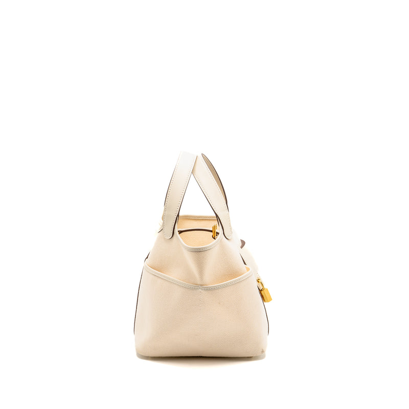 Hermes Cargo Picotin 18 Lock Bag Canvas/Swift Nata GHW Stamp U