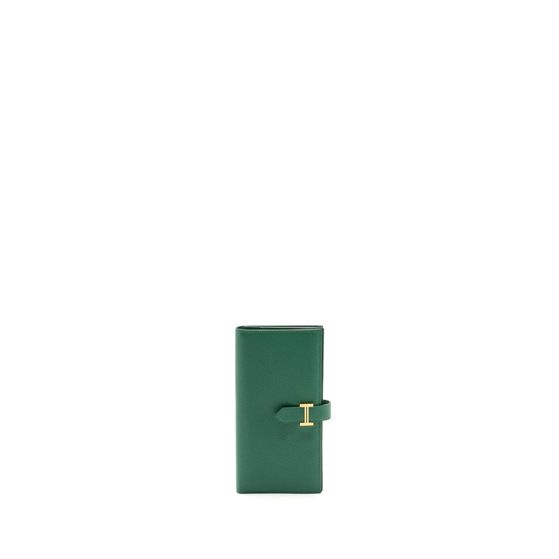 Hermes Bearn Long Wallet Epsom U4 Vert Vertigo GHW Stamp A