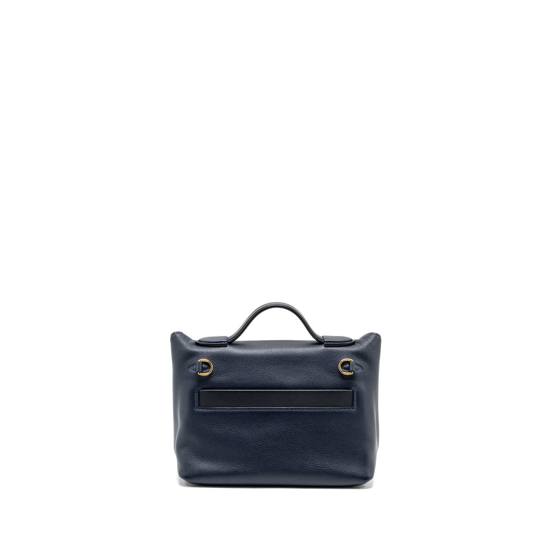 Hermes Mini 24/24 2424-21 bag evercolor / swift Blue Nuit/Caban/Zellige  GHW stamp B