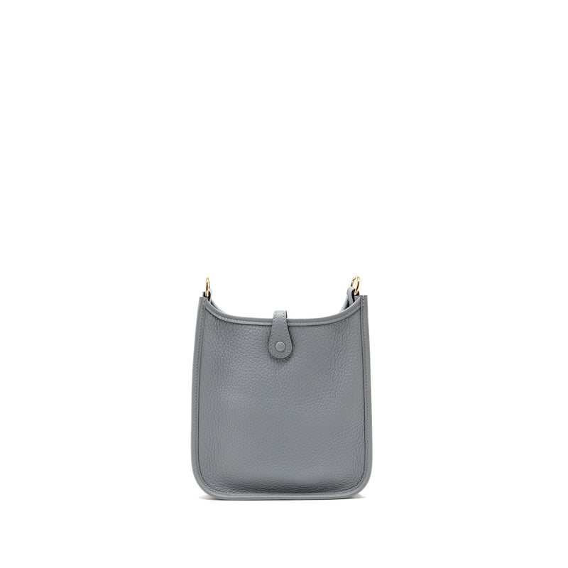 Hermes Mini Evelyne clemence gris pantin LGHW stamp K