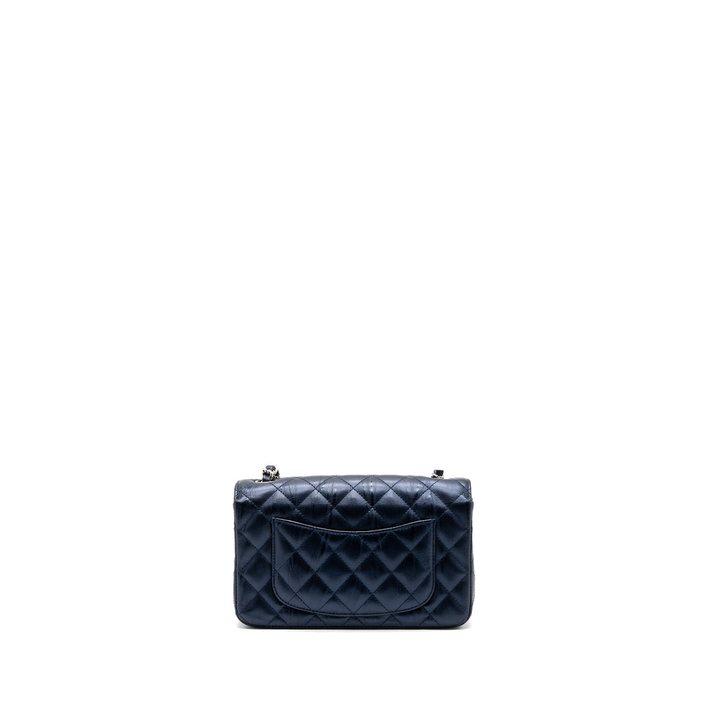 Chanel Navy Blue Quilted Leather Mini Square Classic Flap Bag Chanel