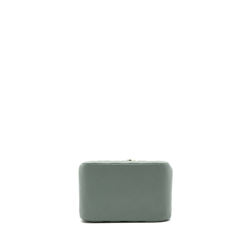 Chanel 23C mini bucket tote bag caviar light grey LGHW (microchip)