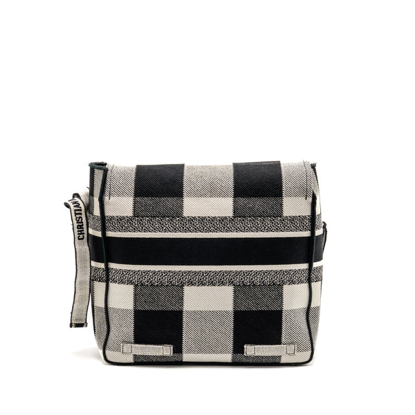 Dior Diorcamp Messenger Bag Canvas Black/White SHW