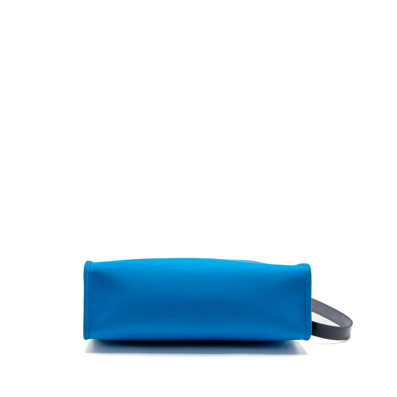 Hermes Herbag 31 Zip Bag Canvas/Hunter Blue SHW Stamp A