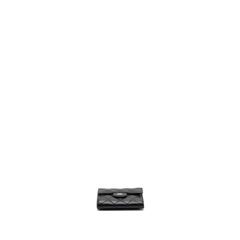Chanel Classic Compact Wallet Caviar Black SHW (Microchip)
