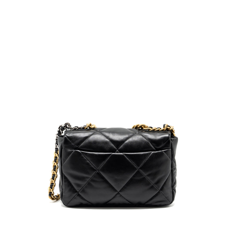 Chanel Medium 19 Bag Lambskin Black Multicoloured Hardware(Microchip)