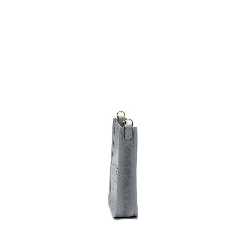 Hermes Mini Evelyne clemence gris pantin LGHW stamp K