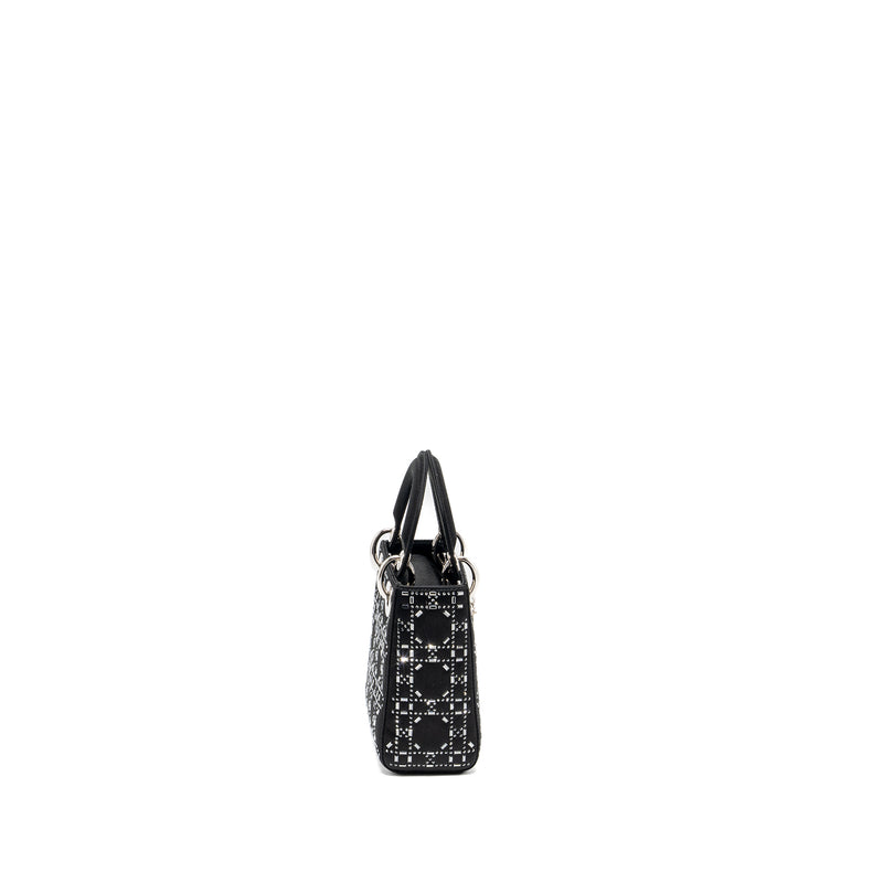 Dior Mini Lady Dior Satin Crystal Black SHW