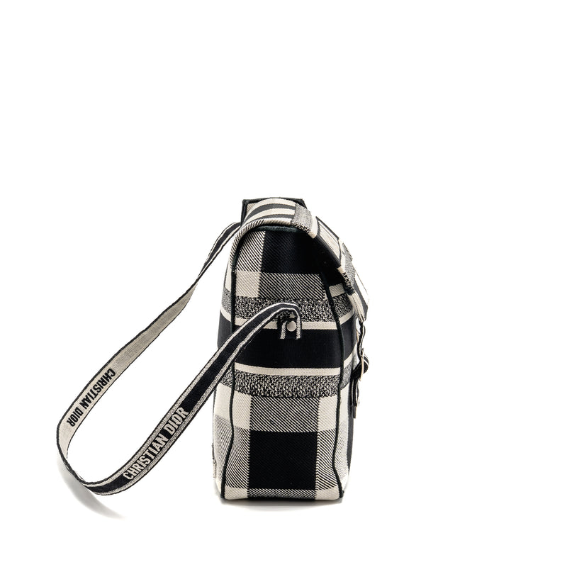Dior Diorcamp Messenger Bag Canvas Black/White SHW